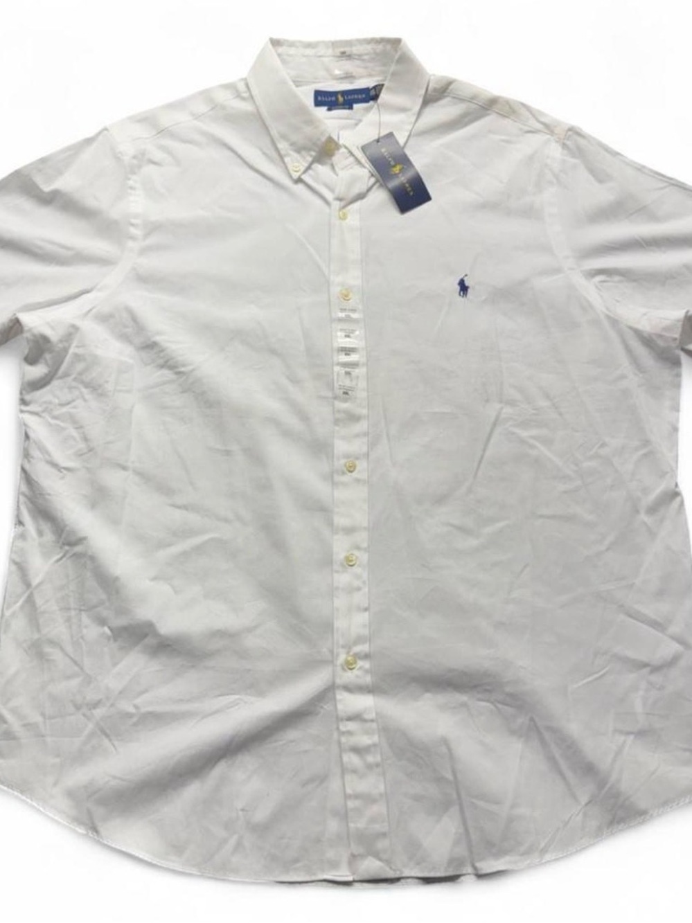 Polo by Ralph Lauren White Button-Down Shirt with Blue Pony